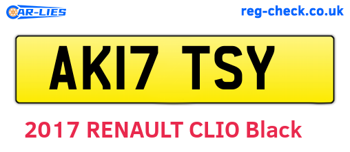 AK17TSY are the vehicle registration plates.