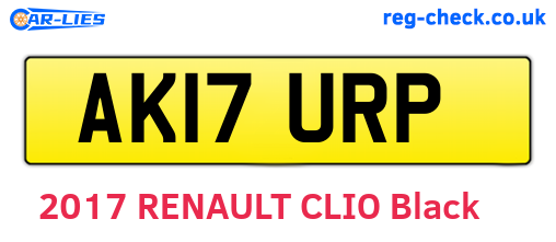 AK17URP are the vehicle registration plates.
