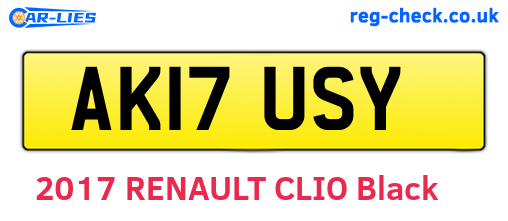 AK17USY are the vehicle registration plates.