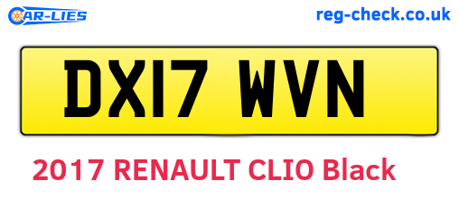 DX17WVN are the vehicle registration plates.