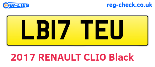 LB17TEU are the vehicle registration plates.