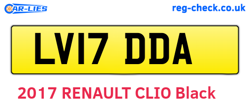 LV17DDA are the vehicle registration plates.