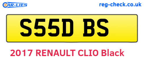 S55DBS are the vehicle registration plates.