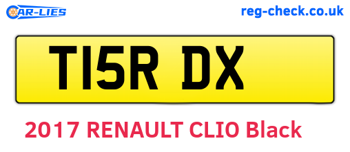T15RDX are the vehicle registration plates.