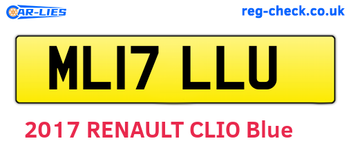 ML17LLU are the vehicle registration plates.