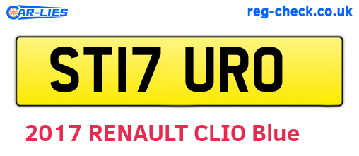 ST17URO are the vehicle registration plates.