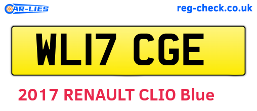 WL17CGE are the vehicle registration plates.