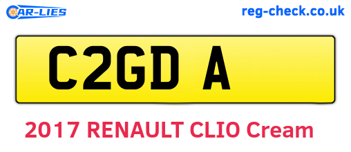 C2GDA are the vehicle registration plates.