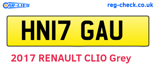 HN17GAU are the vehicle registration plates.