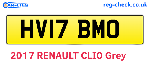 HV17BMO are the vehicle registration plates.