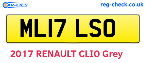 ML17LSO are the vehicle registration plates.