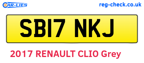 SB17NKJ are the vehicle registration plates.