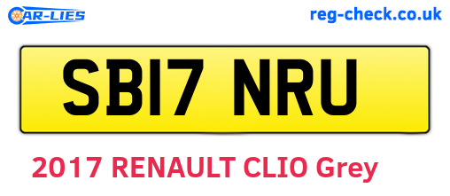 SB17NRU are the vehicle registration plates.