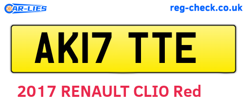 AK17TTE are the vehicle registration plates.