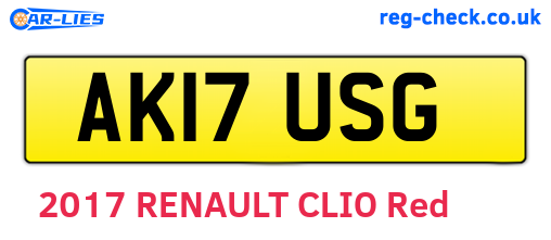 AK17USG are the vehicle registration plates.