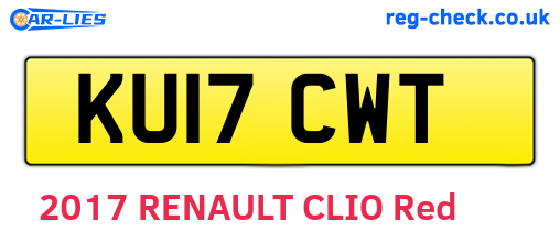 KU17CWT are the vehicle registration plates.