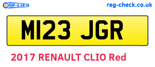 M123JGR are the vehicle registration plates.