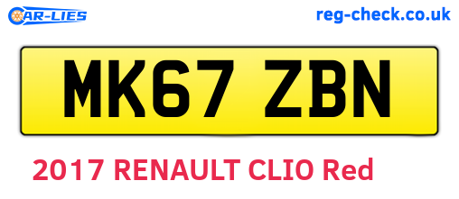 MK67ZBN are the vehicle registration plates.