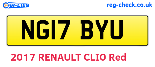 NG17BYU are the vehicle registration plates.