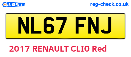 NL67FNJ are the vehicle registration plates.