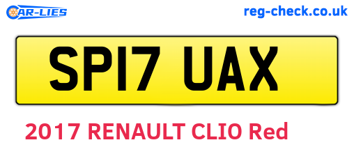 SP17UAX are the vehicle registration plates.
