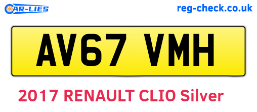 AV67VMH are the vehicle registration plates.