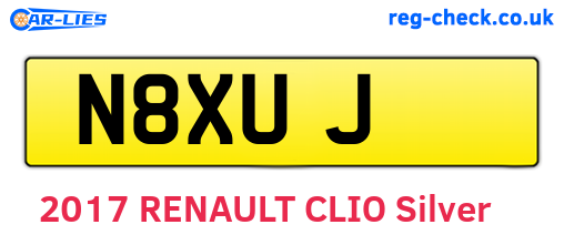 N8XUJ are the vehicle registration plates.