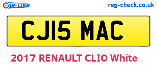 CJ15MAC are the vehicle registration plates.