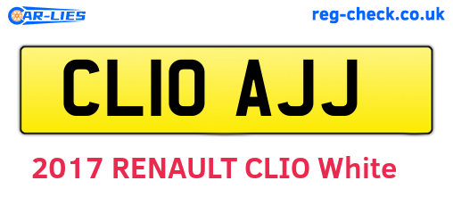 CL10AJJ are the vehicle registration plates.