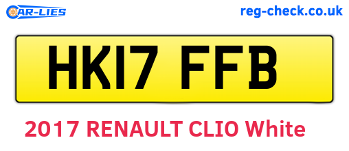HK17FFB are the vehicle registration plates.