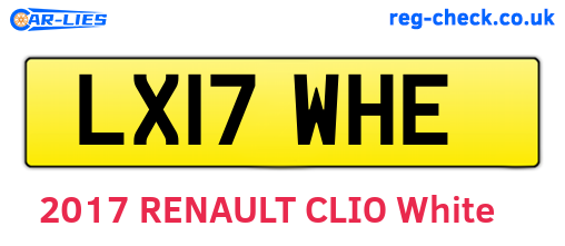 LX17WHE are the vehicle registration plates.