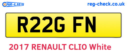 R22GFN are the vehicle registration plates.