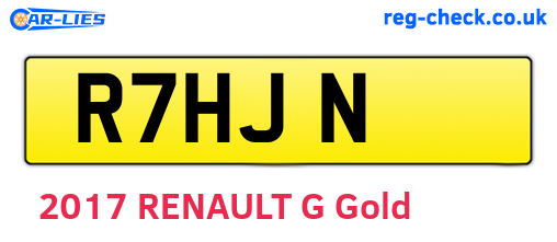 R7HJN are the vehicle registration plates.
