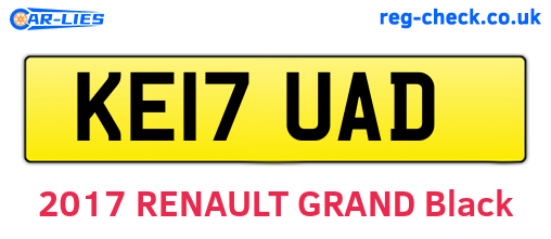 KE17UAD are the vehicle registration plates.
