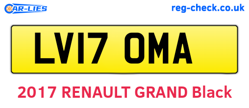 LV17OMA are the vehicle registration plates.