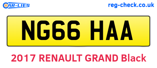 NG66HAA are the vehicle registration plates.