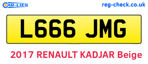 L666JMG are the vehicle registration plates.