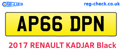 AP66DPN are the vehicle registration plates.