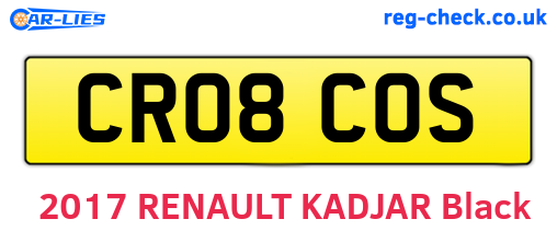 CR08COS are the vehicle registration plates.