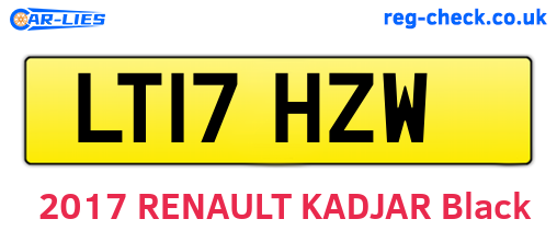 LT17HZW are the vehicle registration plates.