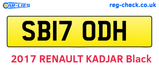SB17ODH are the vehicle registration plates.