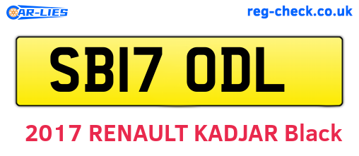 SB17ODL are the vehicle registration plates.