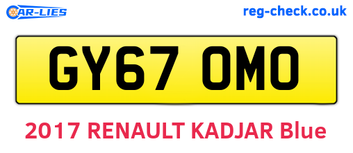 GY67OMO are the vehicle registration plates.