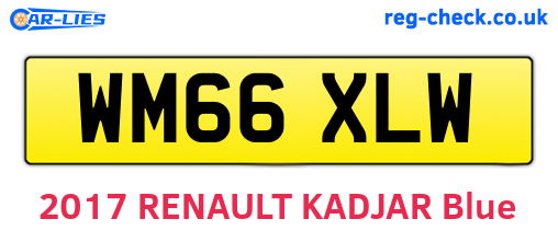 WM66XLW are the vehicle registration plates.