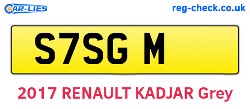 S7SGM are the vehicle registration plates.