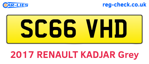 SC66VHD are the vehicle registration plates.