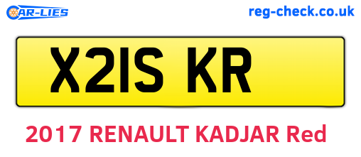 X21SKR are the vehicle registration plates.