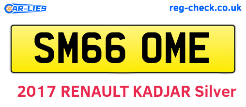 SM66OME are the vehicle registration plates.