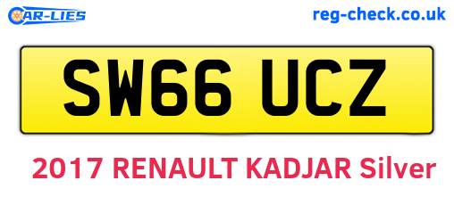 SW66UCZ are the vehicle registration plates.
