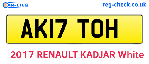 AK17TOH are the vehicle registration plates.